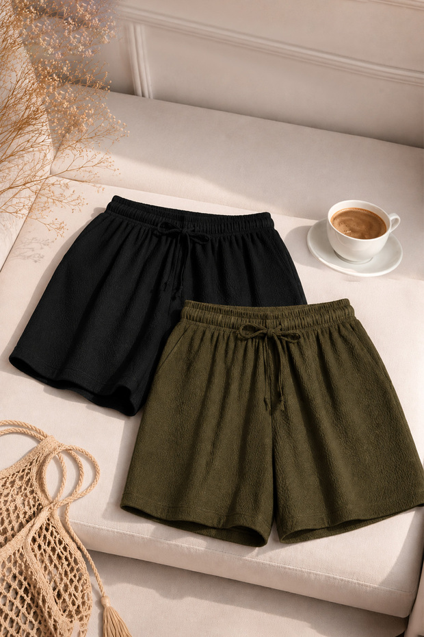 Women's 2-Piece Crinkle Shorts