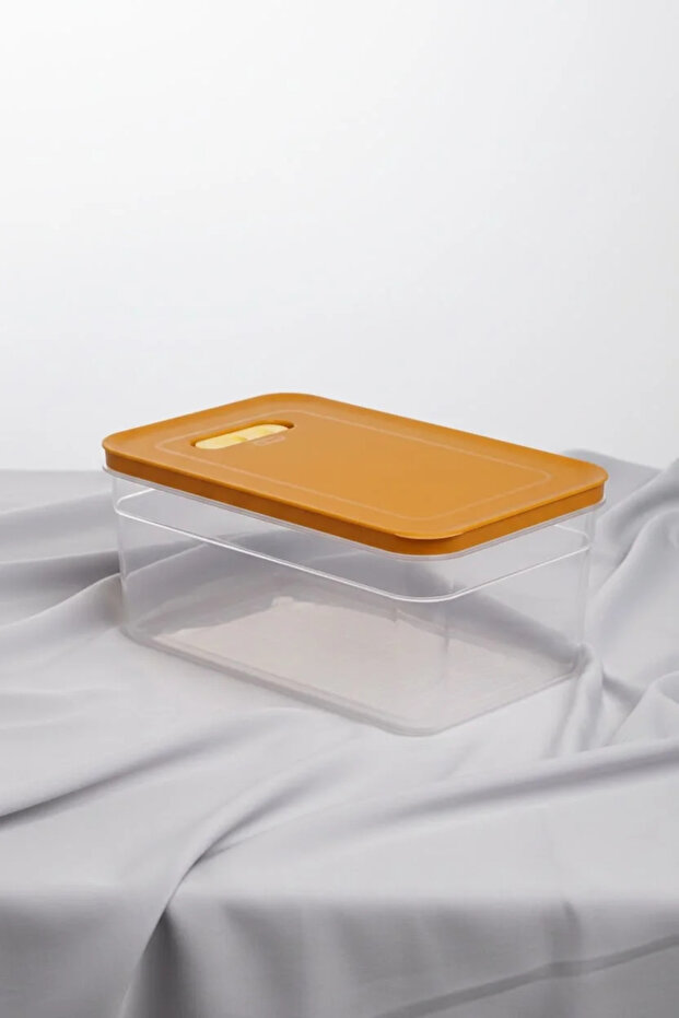 Çankaya Plastik Royal 5 L Food Storage Container with Lid | Multi-Purpose Food Storage Container Yellow
