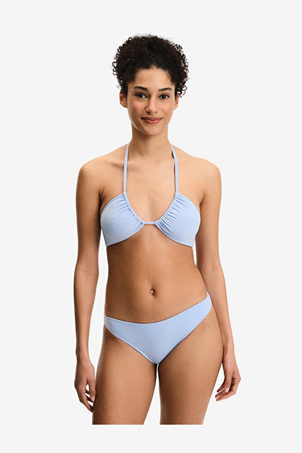 Women Slip Light Blue Bikini Bottom - 3