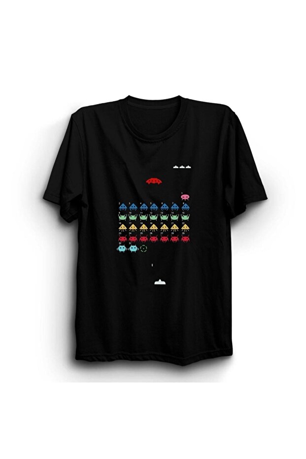 تي شيرت Space Invaders، Retro Games، Galaxy Game