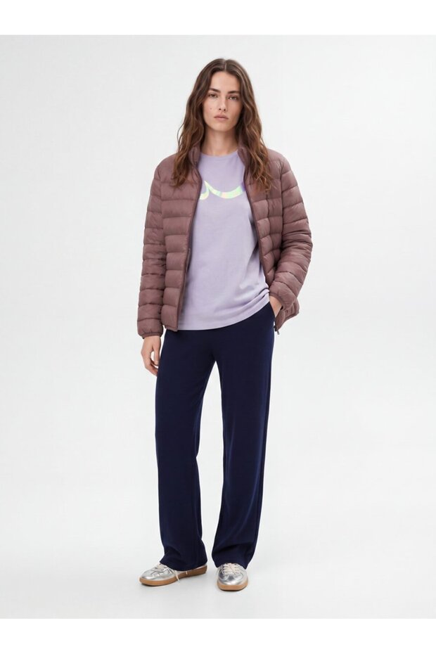 Long Sleeve Zippered Inflatable Pink Coat