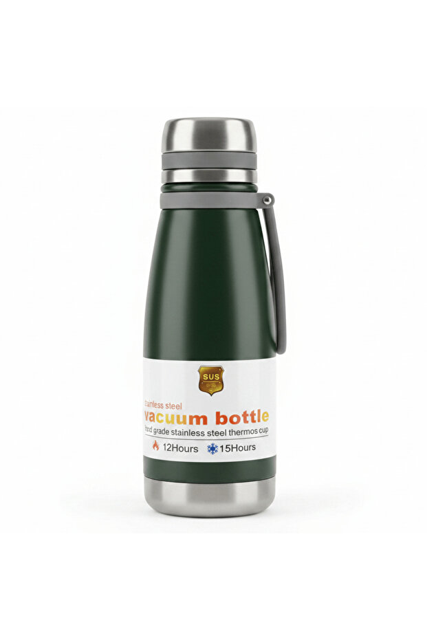 Double Wall Stainless Steel Vacuum Bottle 500 ml – Dark Green
