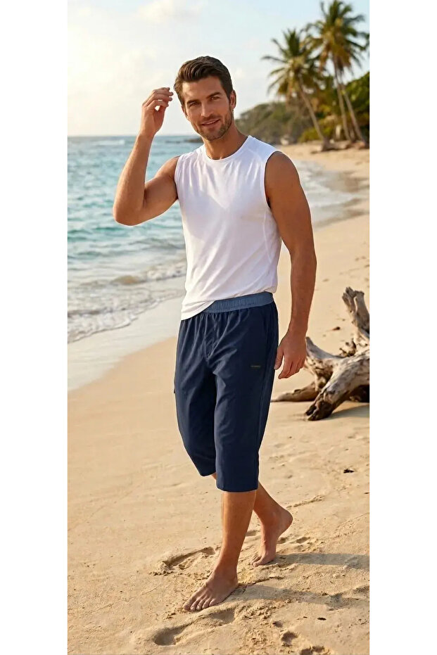 Men's Pool and Sea Shorts Swimsuit 2807 - Navy Blue