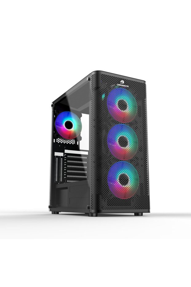Gamebooster gb-m206b powersiz black mesh panel mid tower atx case