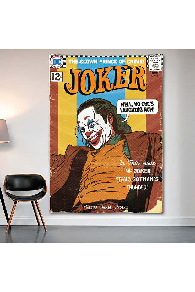 Joker Vintage Comic Wall Covering Wall Tapestry First Quality Satin Fabric Poster