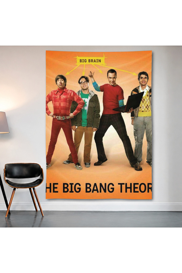 The Big Bang Theory Wall Cloth Wall Tapestry First Quality Satin Fabric Poster
