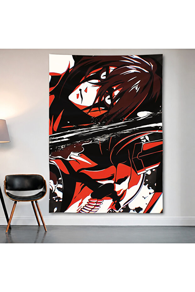 Attack on Titan Mikasa Ackerman Wall Covering Wall Tapestry First Quality Satin Fabric Poster