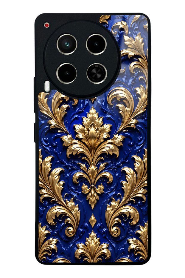 Tecno Camon 30 Royal Sapphire Baroque Design Glossy Phone Case