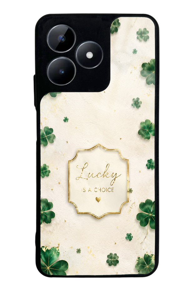 Realme C53 Ivory Lucky Clover Design Glossy Phone Case