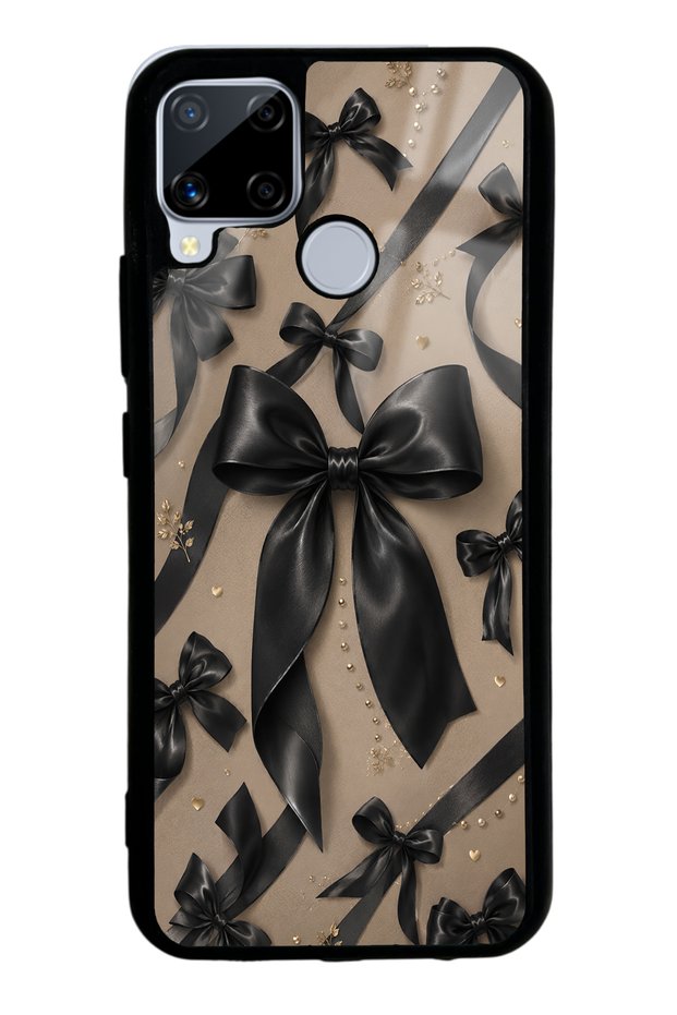 Realme C15 Midnight Bow Design Glossy Phone Case