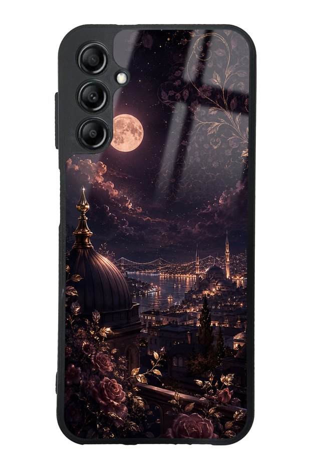 Samsung A14 Rosewood Bosphorus Night Design Glossy Phone Case