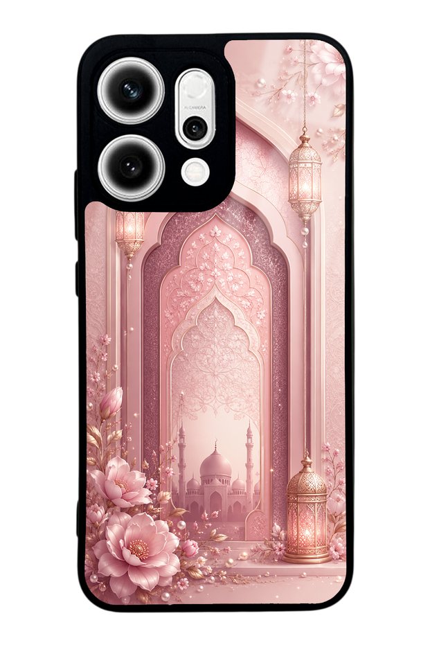 Oppo Reno 14 Blush Palace Garden Design Glossy Phone Case
