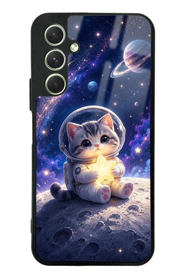 Samsung A54 Starlight Space Kitty Design Glossy Phone Case