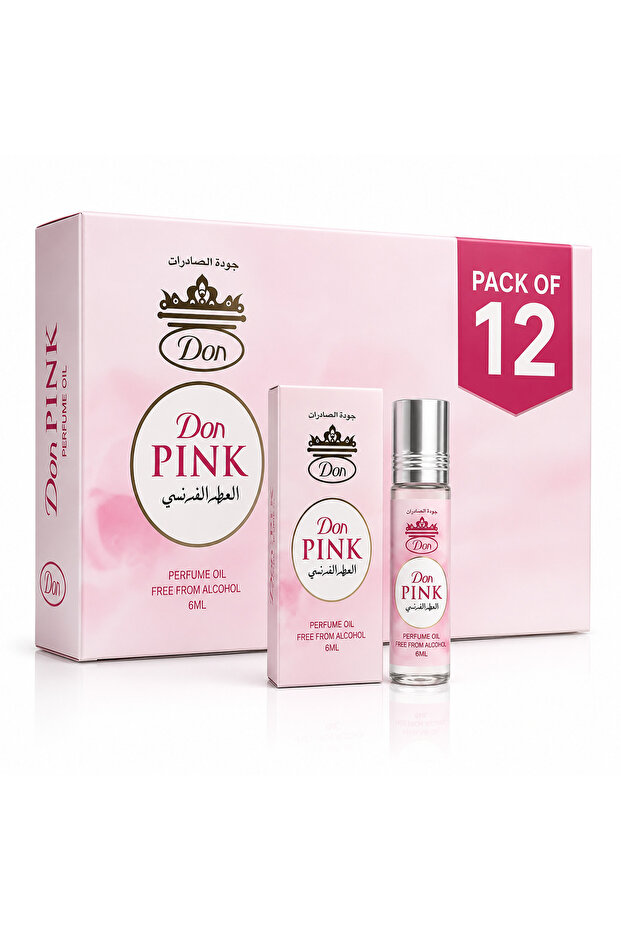 Pink French Fragrance Roll-On Perfume Oil, 6ml (Pack of 12)