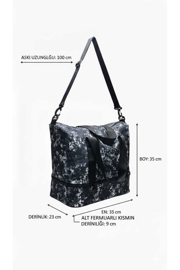 Parachute Fabric Summer/Winter Unisex Sports Fitness Mother Baby Travel Bag with Shoe Compartment