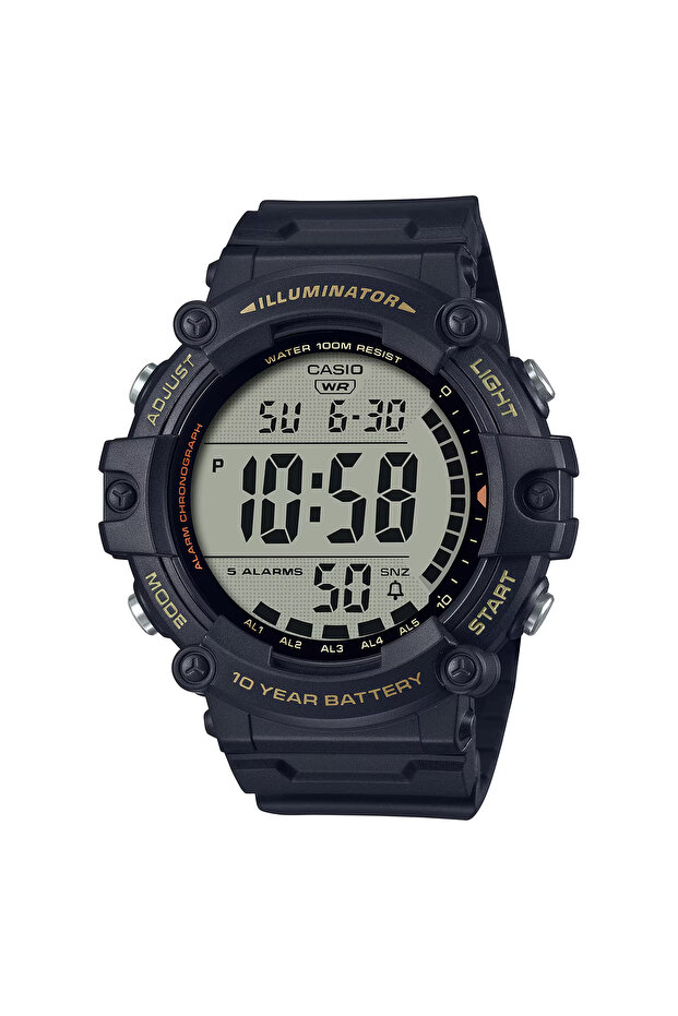 ساعة رجالية رقمية بمينا رمادي - AE-1500WHX-1AVDF