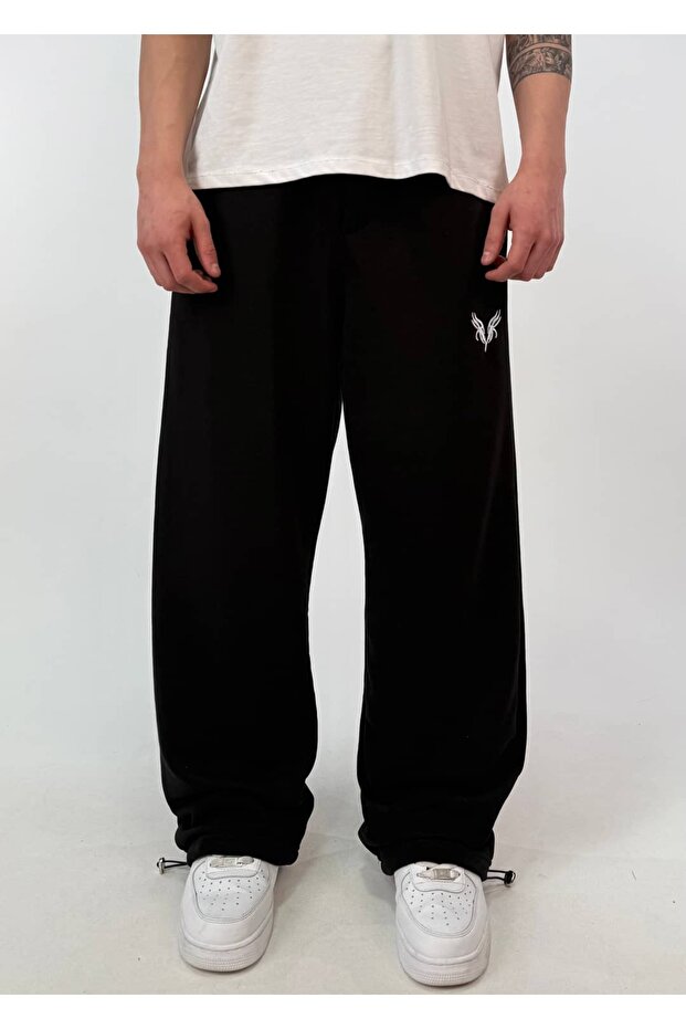 Vnm Embroidered Adjustable Leg Baggy Sweatpants That Can Be Worn in All Seasons