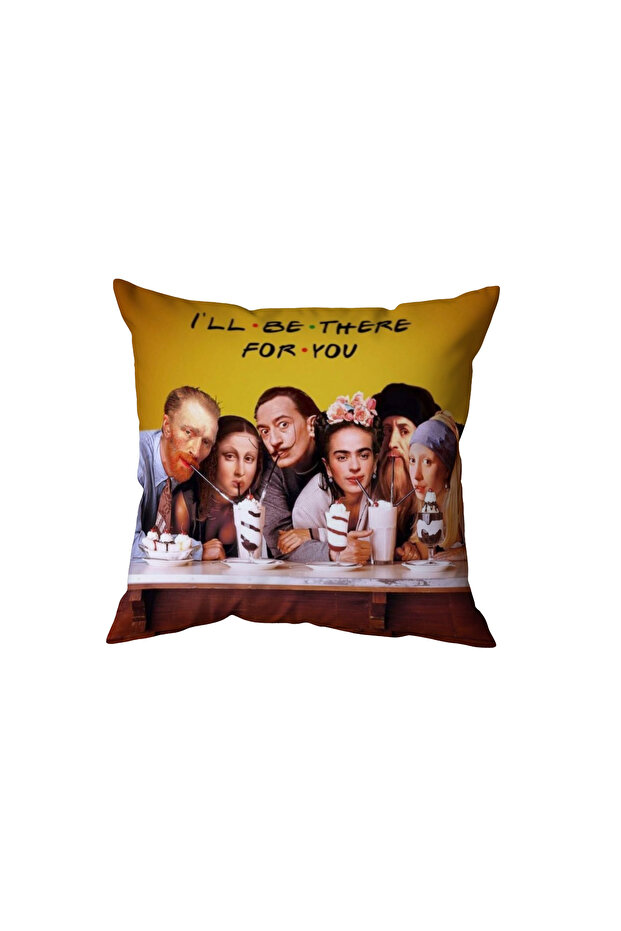Friends Concept Painter and Artwork Pillow, the Best Gift