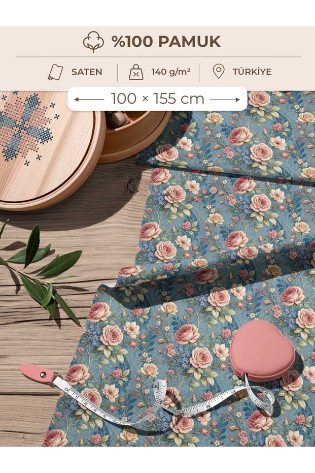 100% Cotton Satin Fabric 100X155 cm Digital Printed for Sewing Patchwork Quilting and Handcraft Projects