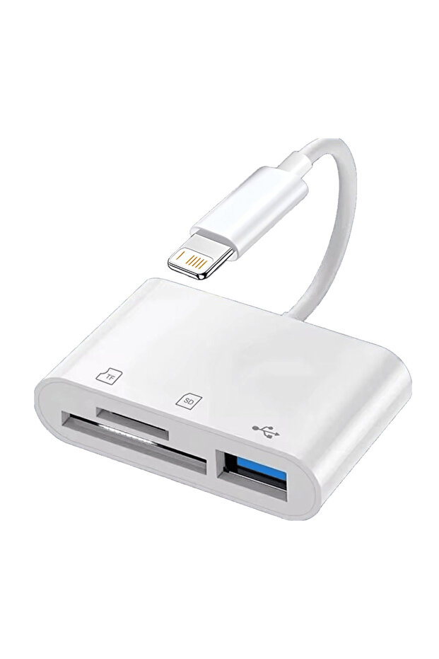 قارئ بطاقات SD وTF 3 في 1 لأجهزة آيفون 14 و12 و13 و11 برو ماكس وXR وXS، محول كاميرا USB-C