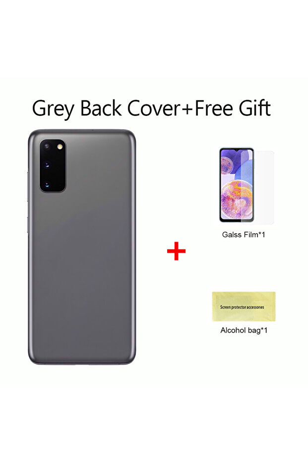 Grey back cover Back Housing Cover For S20 Battery Back Cover Glass Panel Rear Door Housing Case C