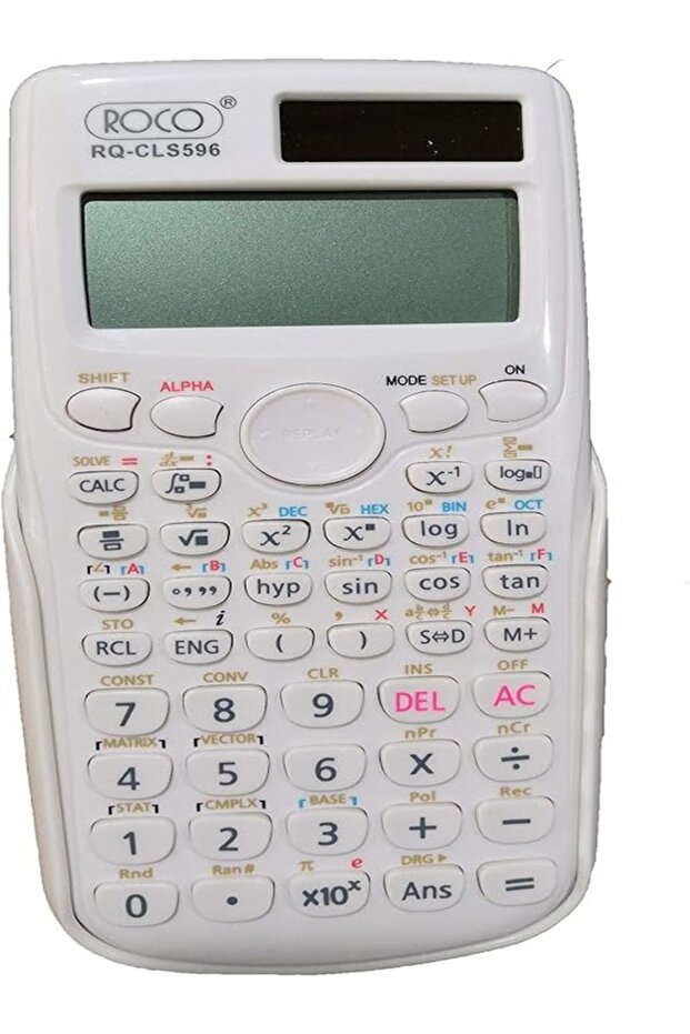 Scientific Calculator 417 Functions, Large Display, Dual Power Solar Power Or Battery آلة حاسبة علمية روكو، 417 وظيفة، شاشة كبيرة، طاقة مزدوجة، طاقة شمسية أو بطارية