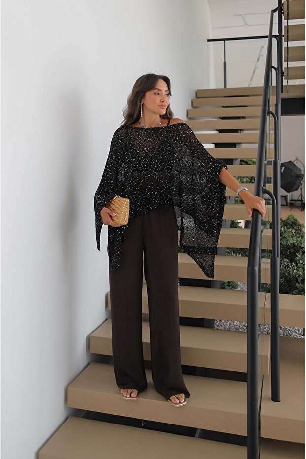 Acı Kahve Pavel Elastic Waist Draped Trousers
