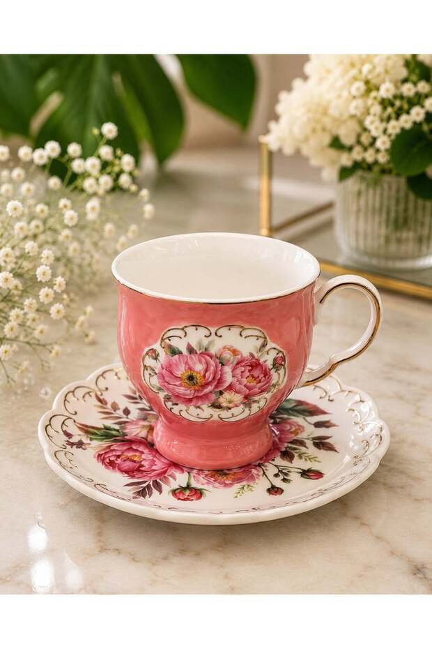 6-Person Porcelain Dolares Coffee Cup