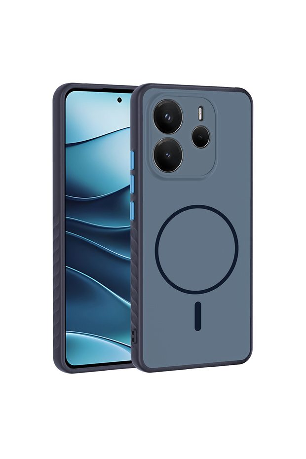 Xiaomi Redmi Note 14 4g Case with Camera Lens Protection, Magsafe Compatible Silicone Omsy