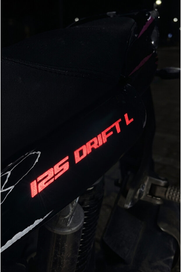 ملصق نصي أصلي 125 Drift-L مع عاكس ضوئي (يمين ويسار) لـ Mondial Drift-L