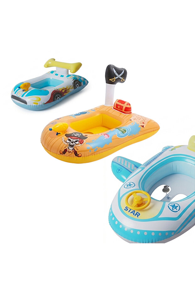 Baby Pool Float with Water Gun, Inflatable Ring with Safety Seat