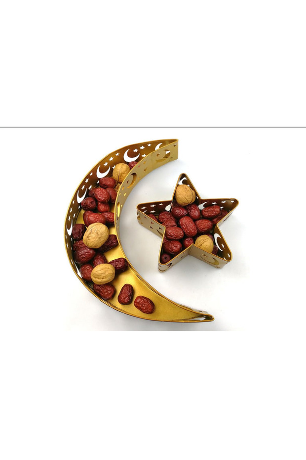 Exquisite Star and Moon Decorative Ornaments Storage Box for Daily Necessities Iron Dried Fruit Tray Storage Tray