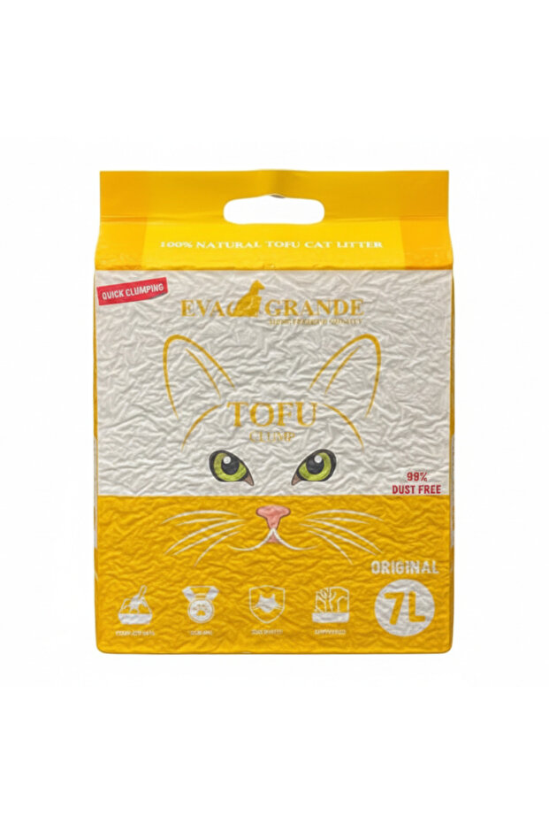 Grande Eco-Friendly Original 100% Natural Tofu Clumping Cat litter 7L