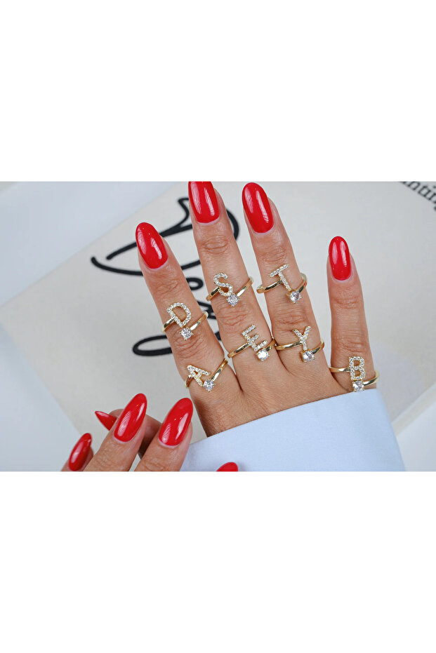 Yzk585 Adjustable Letter Detail Ring