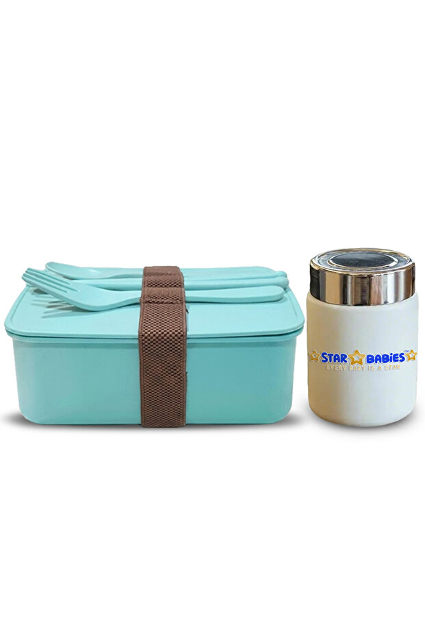 Lunch Box With Vaccum Insulated Minii Flask Jar Combo