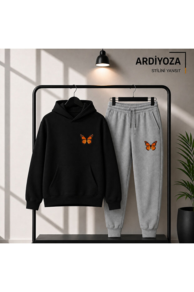 Butterfly Printed Tracksuit Sweat Suit (Sweat-Tracksuit)