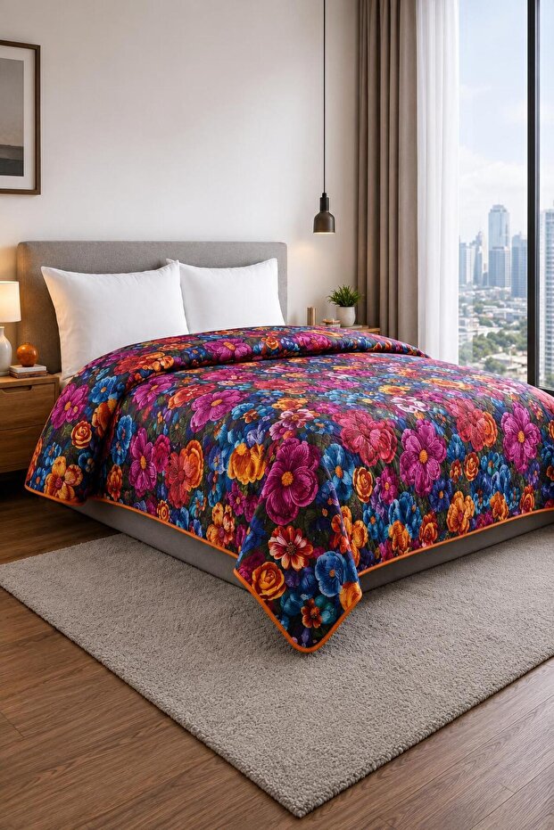 Bedspread | Multi-Purpose | 100% Polyester | Sensitive Keys | Printed | Luxury - Premium | 200cm X 220cm