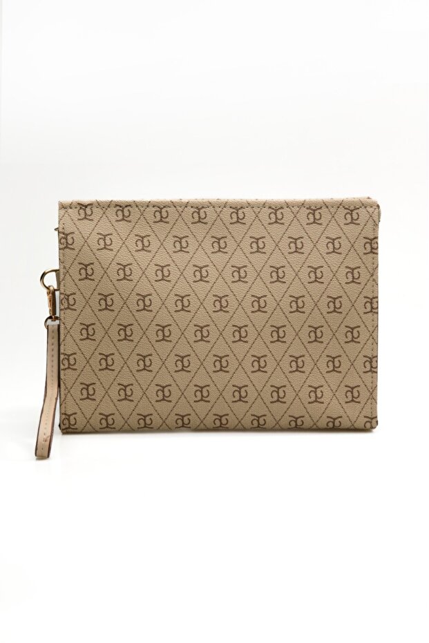 Women's Monogram Patterned Handbag Portfolio Wallet Clutch