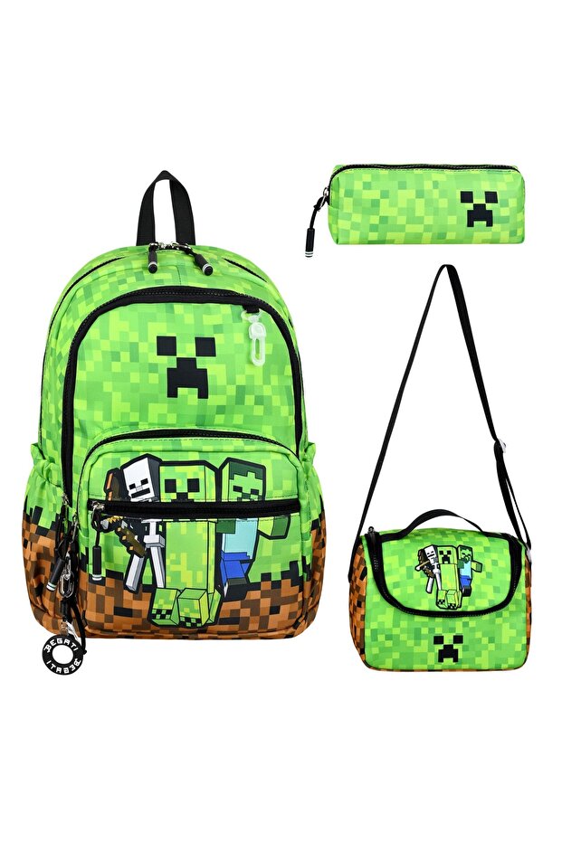 Luxury School Bag with Accessories and Thermal Compartment for Pencil Case