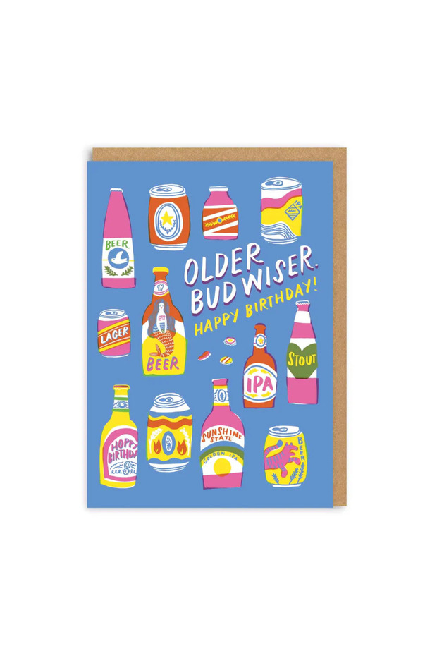 مرحباً! بطاقة بريدية من تصميم Lucky مقاس A6، طراز Older Budwiser 9216
