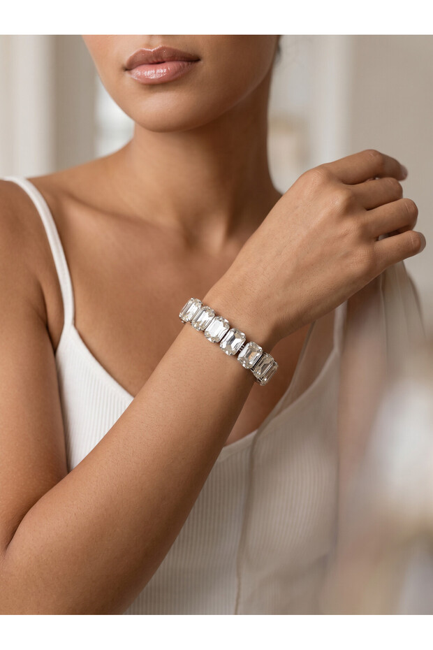 Accessories Medium Baguette Stone Women's Bracelet, Event and Evening Combination