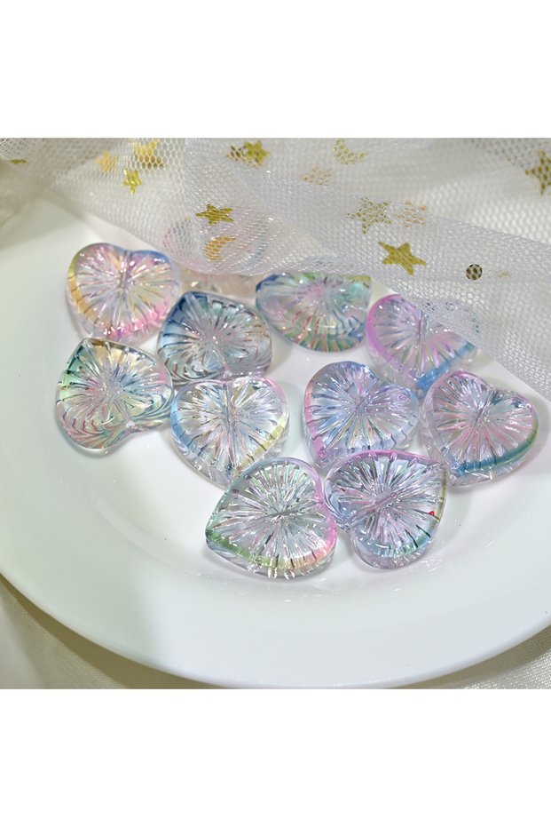 10pcs F556 10PCS 18mm Heart Czech Glass Beads Lampwork Loose Beads For Jewelry Making DIY Bracelet N