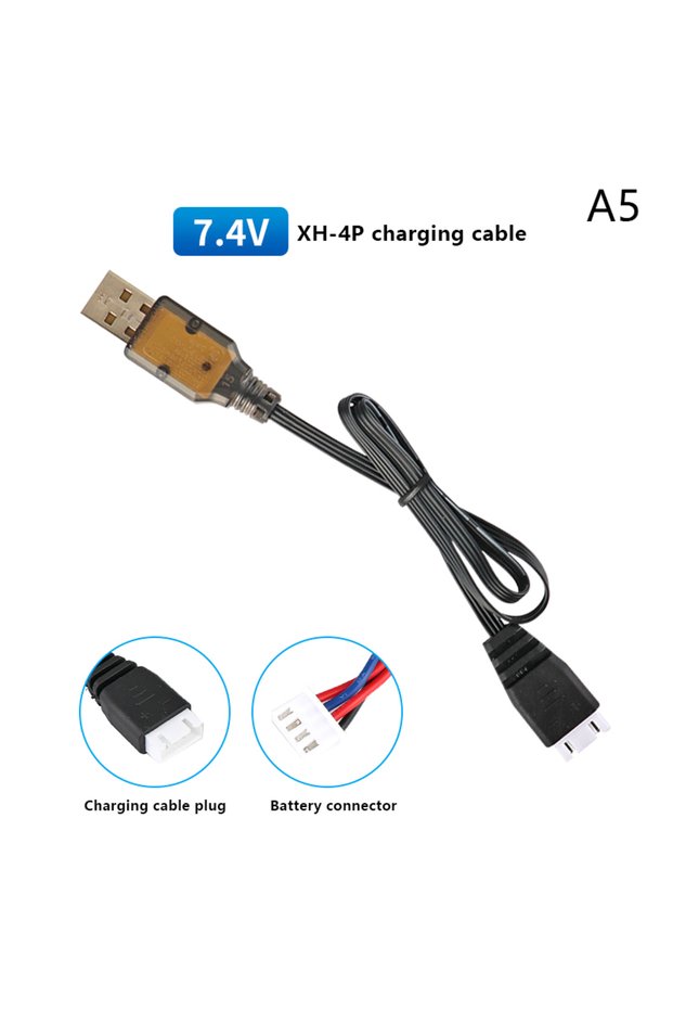 A5 1PC 7.4V (3.7V X2) Charger SM-2P/3P SM-4P Reverse XH-3P/4P Li-ion Battery Electric RC Toys Car Bo