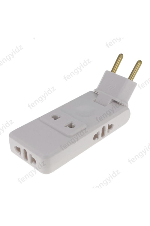 white 4 in 1 EU Plug Extenion Socket Foldable France Germany Spain Plug Converter AC Outlet US To EU