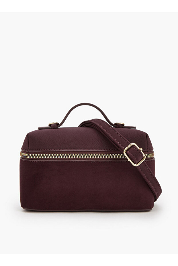 Solid Crossbody Bag with Detachable Strap