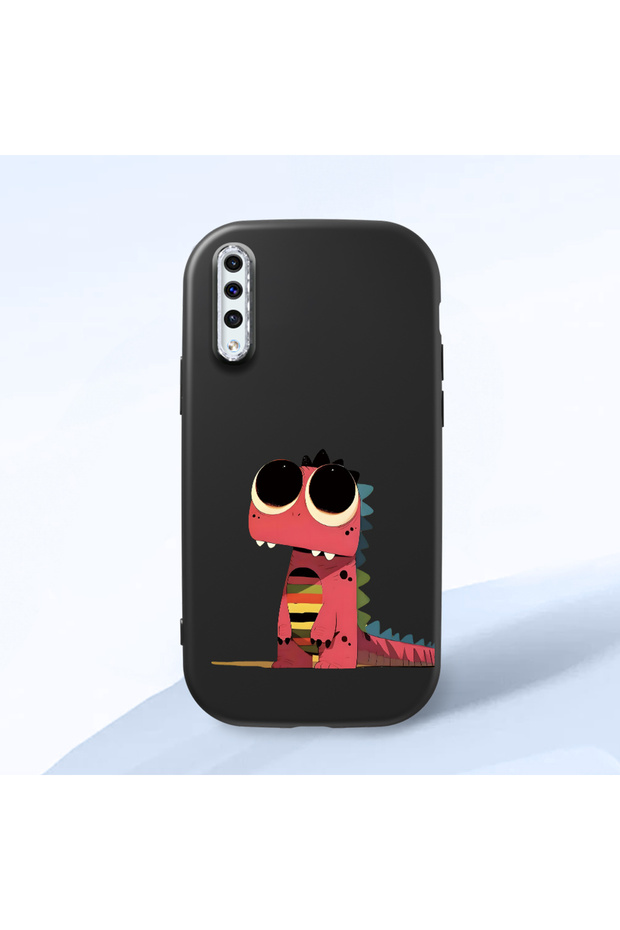 Black Silicone Case with Shock-Absorbing Camera Protections Compatible with Samsung Galaxy A50/A50S/A30S