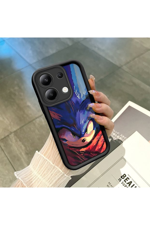 Redmi Note 13 4g Compatible Black Silicone Case with Shockproof Camera Protection