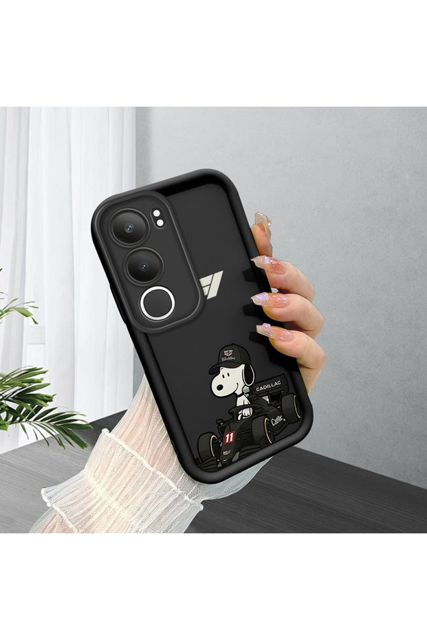 Vivo Y19S 4G/Y19S Pro Compatible Black Silicone Case Shockproof with Camera Protection