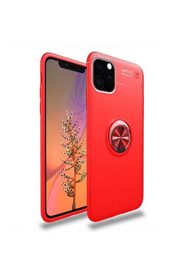 Compatible Case for Apple iPhone 11 Pro Max Silicone Ravel Cover with Rotatable Ring Stand