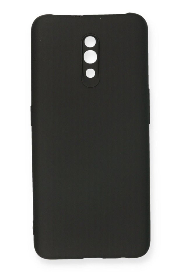 Compatible Case for Oppo Reno Yumuaşk Colorful Flexible Premium Rubber Silicone - Black